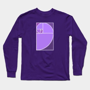 purple color gradient fibonacci sequence Long Sleeve T-Shirt